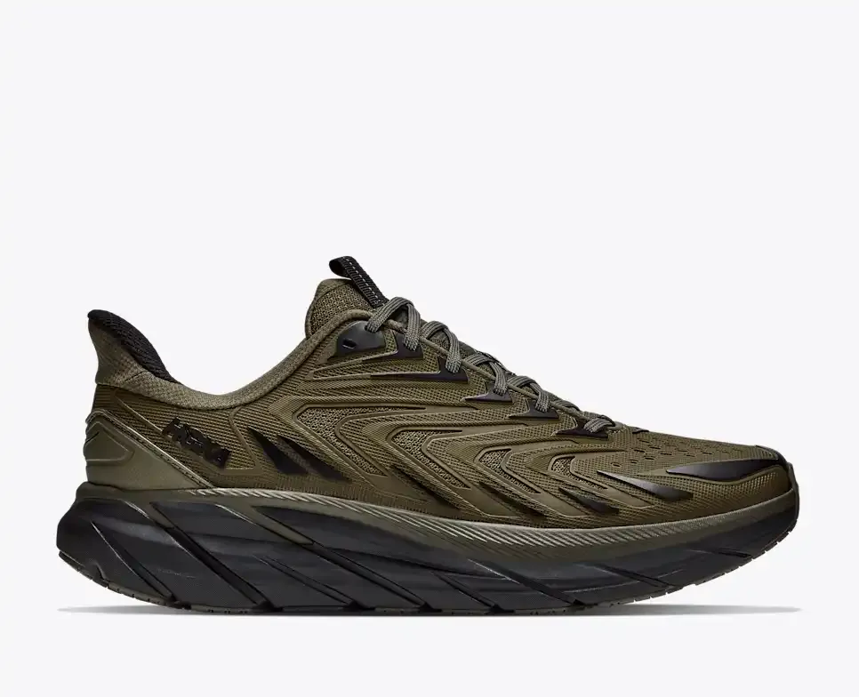 HOKA Clifton UTL Antique Olive Black