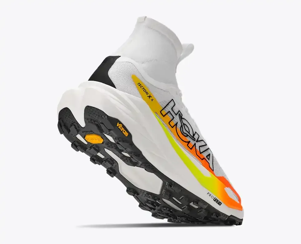 HOKA Tecton X 4 Frost Neon Tangerine