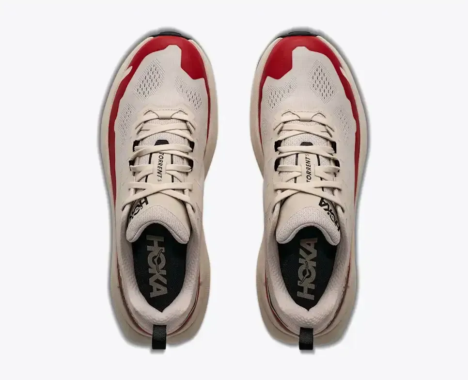 HOKA Torrent 5 River Rock Grey Red Agate